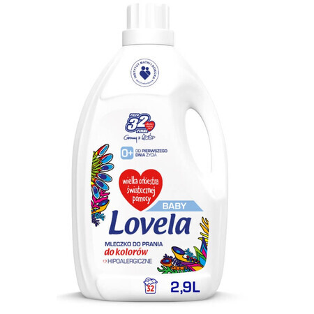 Lovela Baby, Leche para lavar tejidos de color, 2,9 l