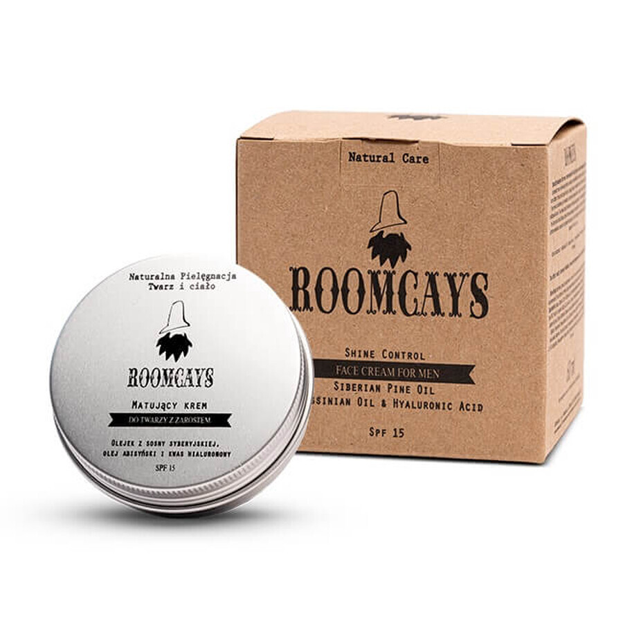 Roomcays Crema Facial Matificante para Barba SPF15, 50ml