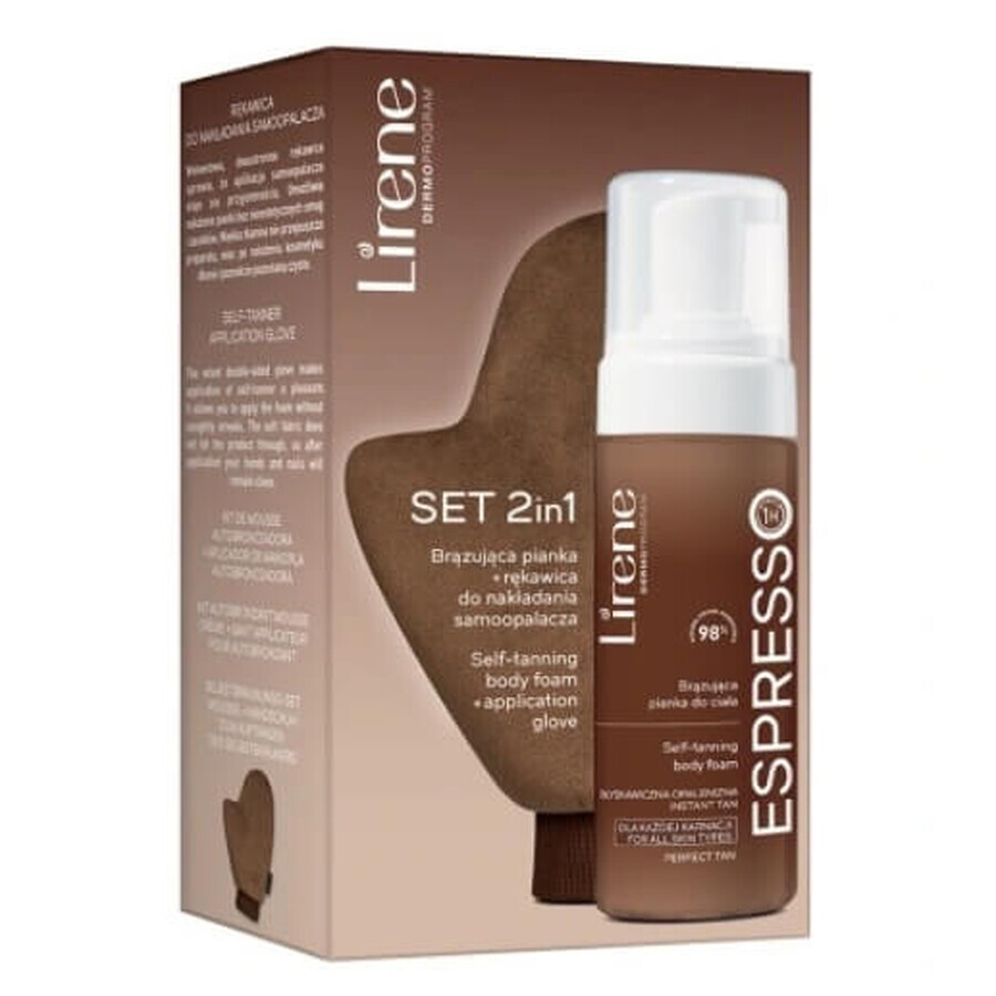 Lirene Perfect Tan 2 în 1 Spumă 150 ml + Mănușă