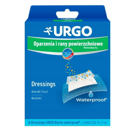 Urgo, Brandwonden en oppervlakkige wonden Waterdicht verband, 4 stuks - Langdurig!