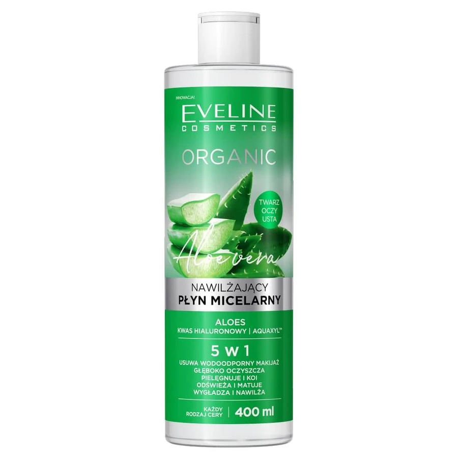 Eveline Cosmetics Organic Moisturizing Micellar Remover with Aloe Vera, 400ml