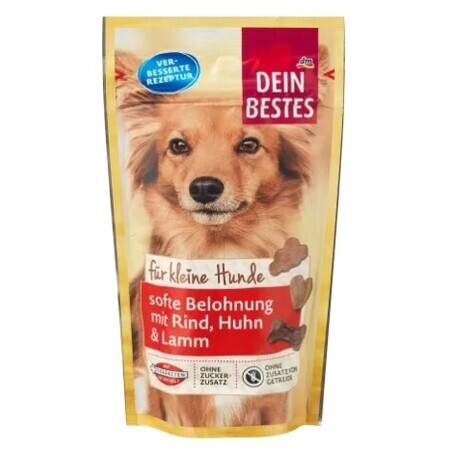 Dein Bestes, Snack voor kleine honden, mikka snack met woowin, kip en lam, 60 g