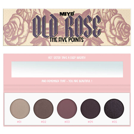 MIYO Die fünf Punkte Alte Rose Lidschattenpalette, 6.5g