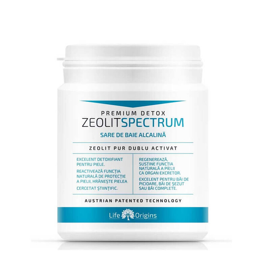 Zeolith Spectrum basisches Badesalz, 360 g, Life Origins