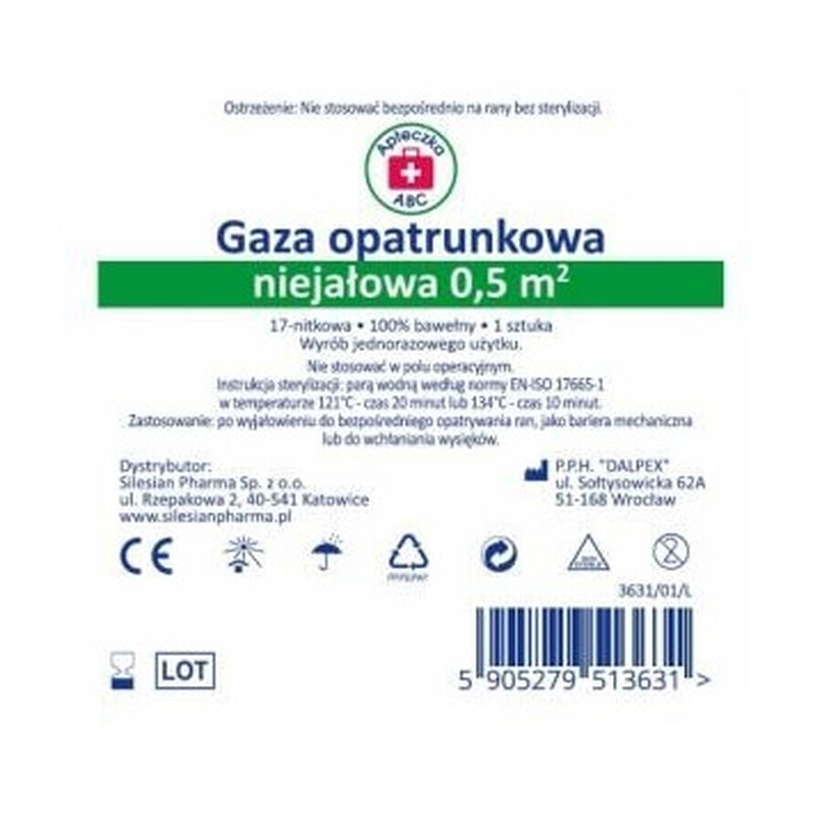 Medicazione in garza Neionic 17 fili ABC kit di pronto soccorso 0,5 m2 1 pz.