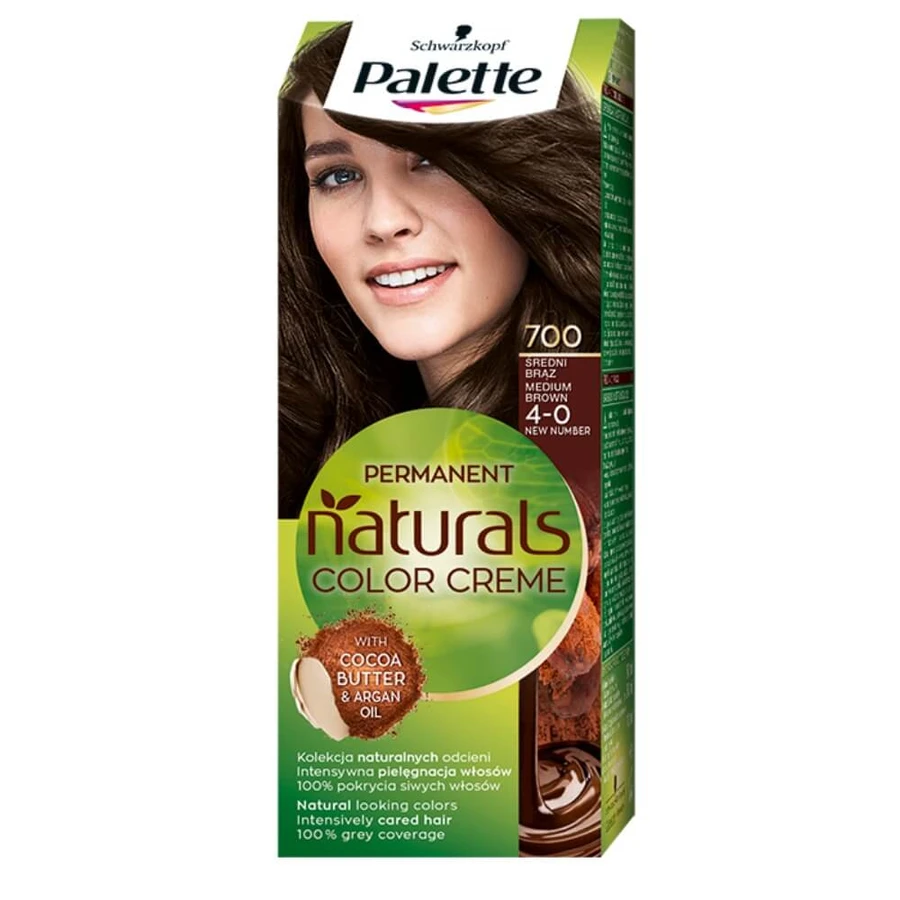 Palette ermanent Naturals Color Creme Farba do włosów 700/ 4-0 Średni Brąz: ceny i cechy