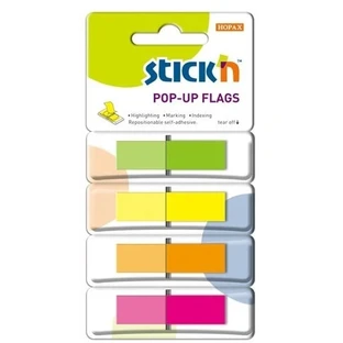 Blocchi indice su vassoio 45x12 mm 4 colori, 160 pezzi