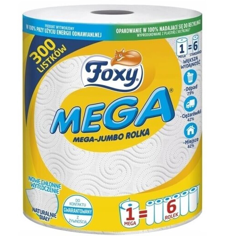 Papier essuie-tout Foxy Mega, 1 rouleau