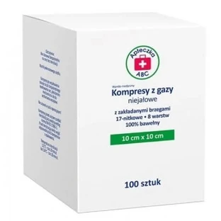 Neionic Mullbinden, 17 Fäden, 8 Lagen, 10x10cm, ABC Erste Hilfe Set, 100 Stück