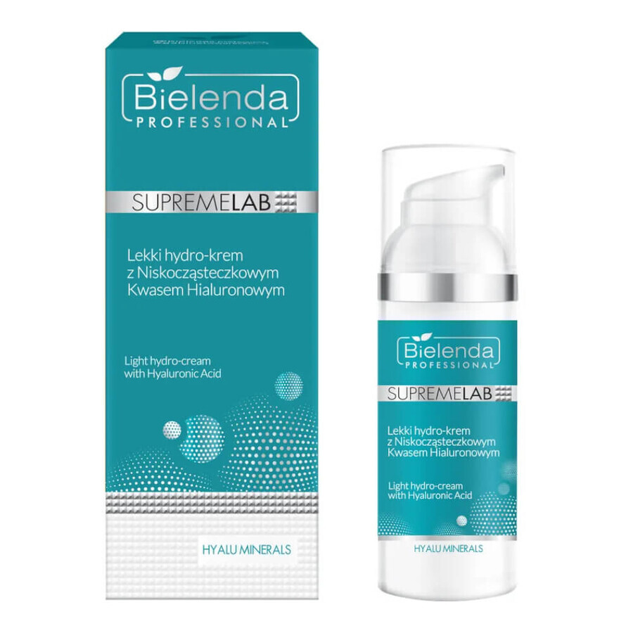 Bielenda SupremeLab Hyalu Minerals Hyalu Minerals Crema Idro Leggera con acido ialuronico a basso contenuto molecolare, 50ml