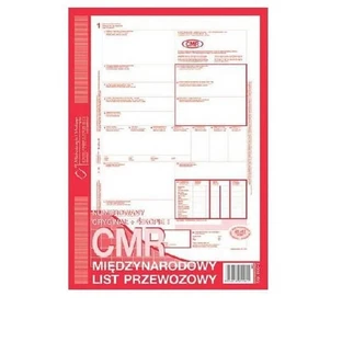 CMR Międzynarodowy list przewozowy, 80 kartek
