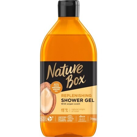 Intensificator de duș cu ulei de argan Nature Box, cu ulei de argan, 385ml