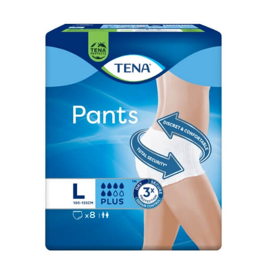 Tena Broek Plus, canonieke slip L, 8 stuks