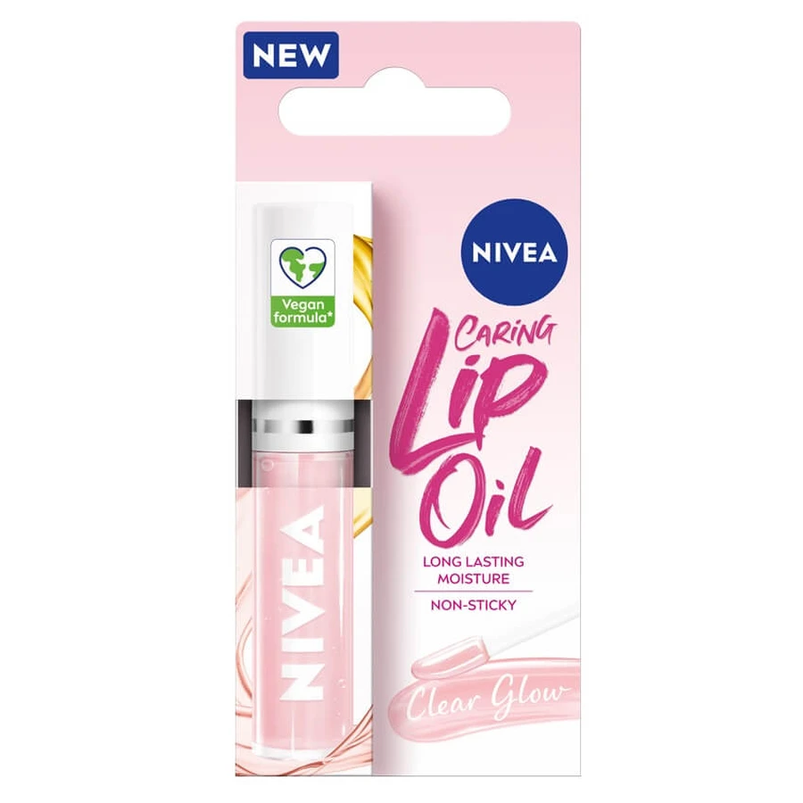 Aceite labial Nivea Caring Clear Glow, 5,5 ml