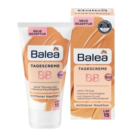 Balea, BB Cream LSF15, tonalità media, 50 ml