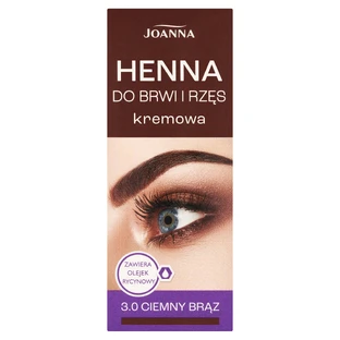 Joanna Henna Eyebrow and Eyelash Cream 3.0 Dark Birch, 15ml