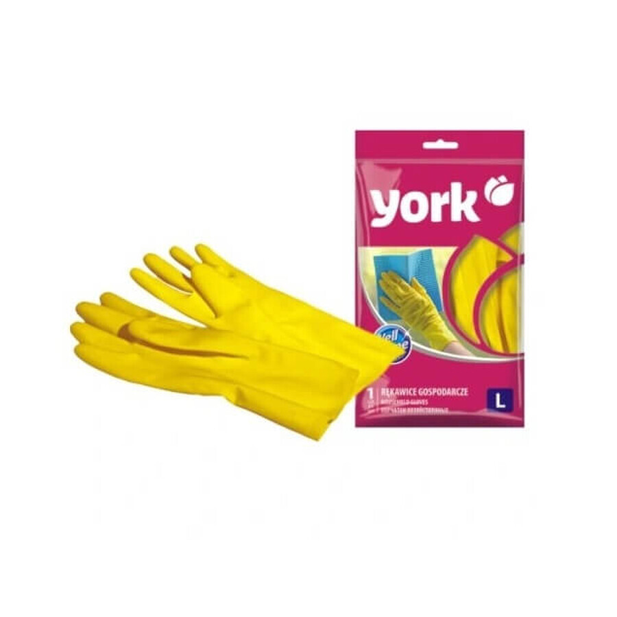 York, Rubber huishoudhandschoenen maat L