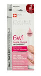 Eveline, 6w1 Verzorging amp; Kleur Shimmer Roze , Nagelbalsem, 5 ml