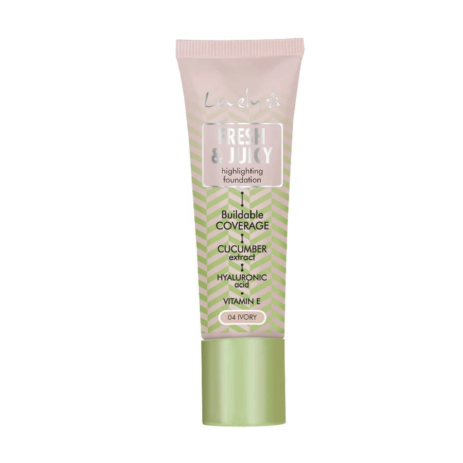 Lovely Fresh amp; Juicy oplichtende foundation 04 Ivoor, 25g