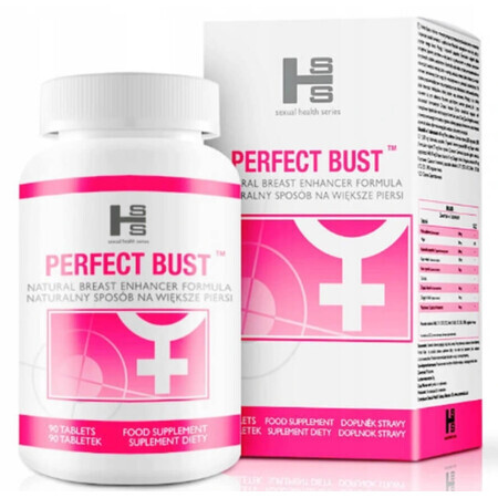 Sexual Health Series Perfect Bust voedingssupplement voor natuurlijke busteverbetering, 90 capsules