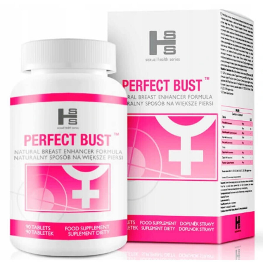 Sexual Health Series Perfect Bust voedingssupplement voor natuurlijke busteverbetering, 90 capsules