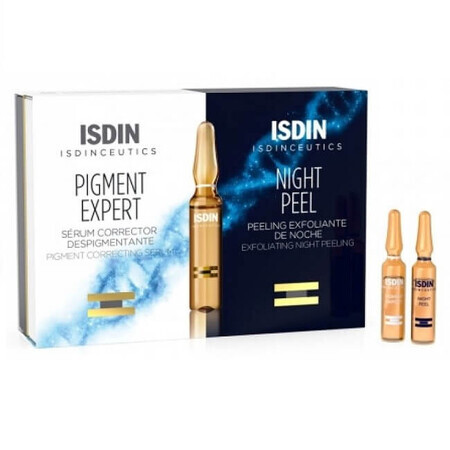 Isdin Gesichtsserum + Exfoliating Night Peeling, 20 Fläschchen