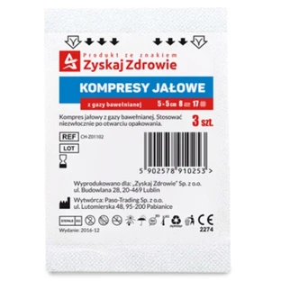 Gauze pads, 17N, 8W, 5x5cm, Get healthy, 1op. 3 pcs - Long shelf life!
