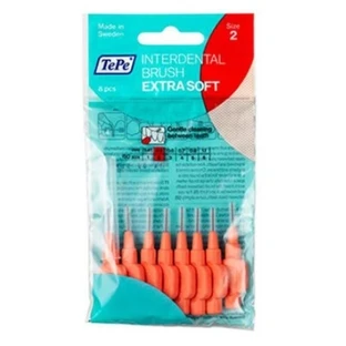 TePe, Cepillos de dientes extra suaves 0.5mm rot, 8 pcs