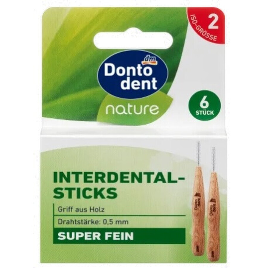 Dontodent, Interdentale ragers, Natuur, ISO 2, 6 stuks.