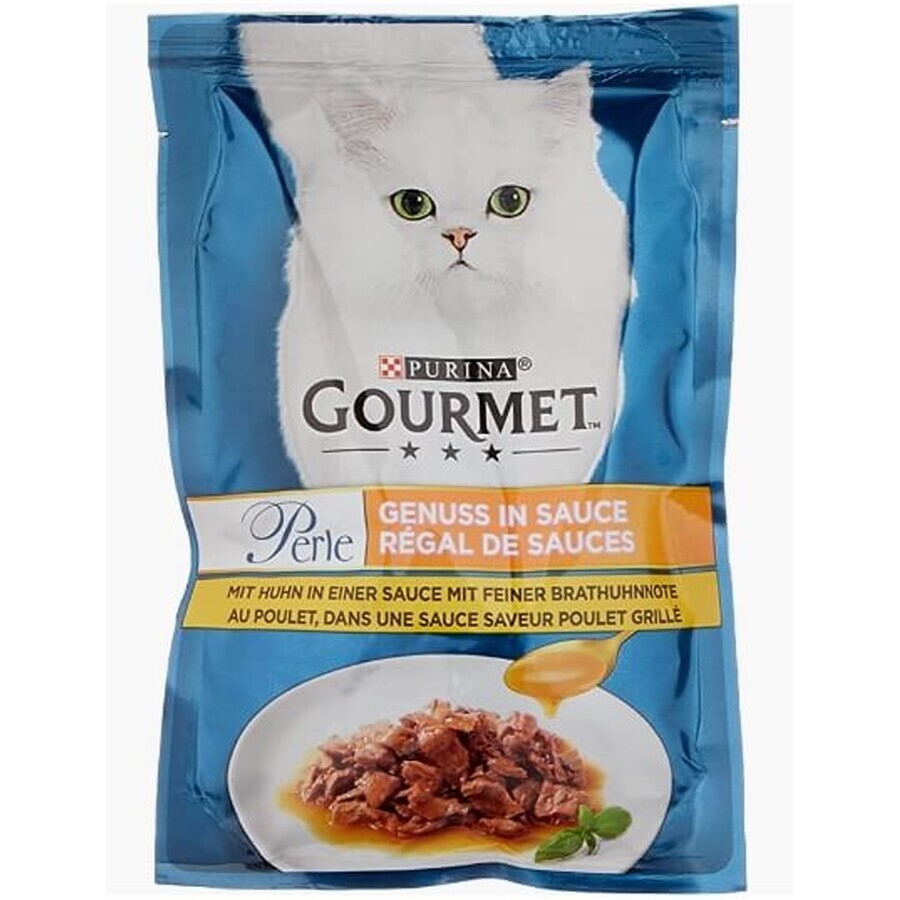 Purina, Gourmet, Natvoer voor katten, kip, 85g