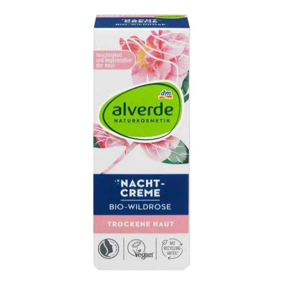 Alverde, Bio-wildrose, Crème de nuit, 50ml