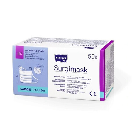 Surgimask Medische maskers type IIR neopac, 50 stuks - Lang houdbaar!