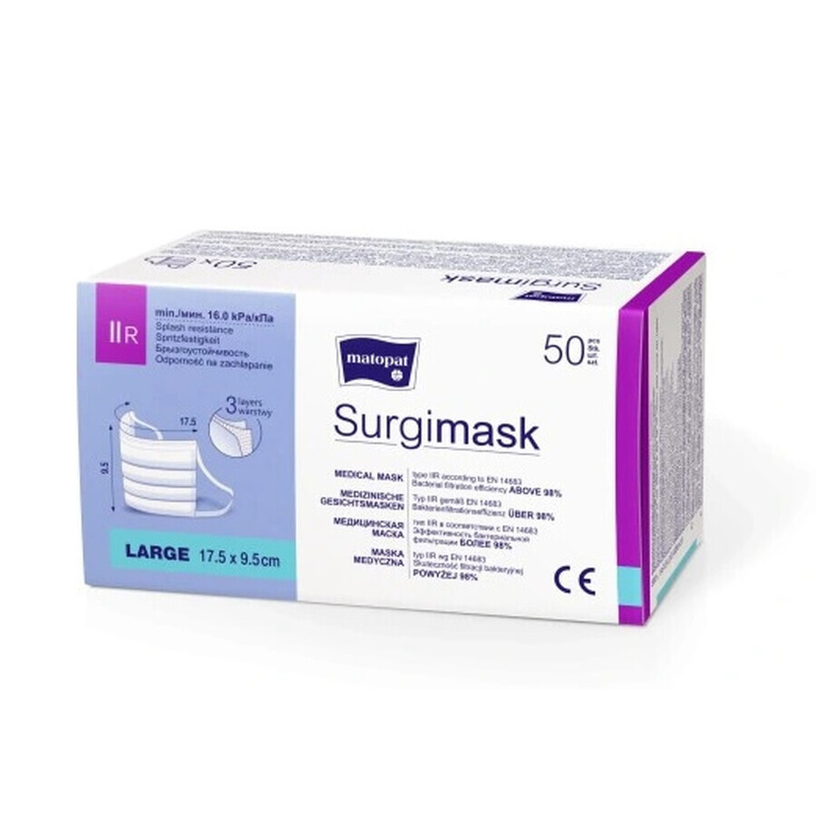 Surgimask Medische maskers type IIR neopac, 50 stuks - Lang houdbaar!