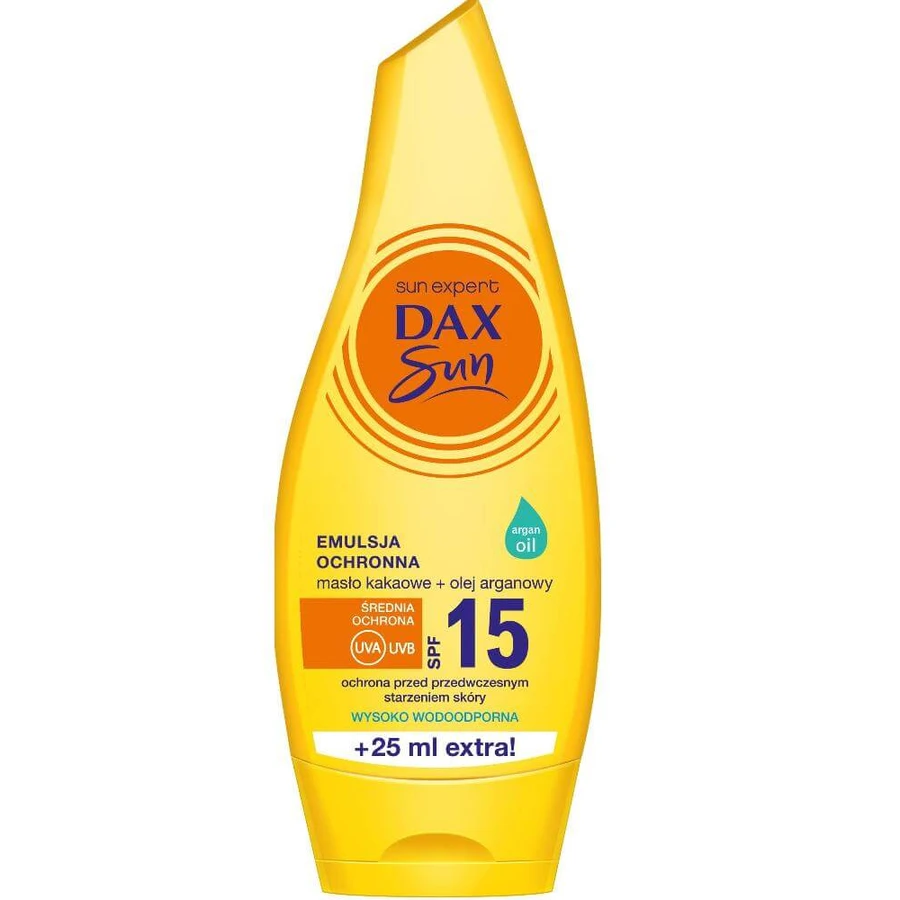 Dax zonnebrandemulsie met cacaoboter en arganolie SPF15, 175ml