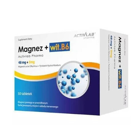 Magneziu + vitamina B6, 50 capsule