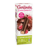 Chocolade- en frambozenrepen, 62 g, Gerlinea