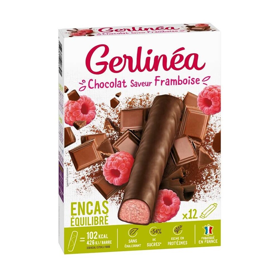 Tablettes de framboises enrobées de chocolat noir, 372g, Gerlinea