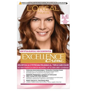 L'Oreal Paris Excellence Creme Wax Colour 6.41 Licht Amber Bir
