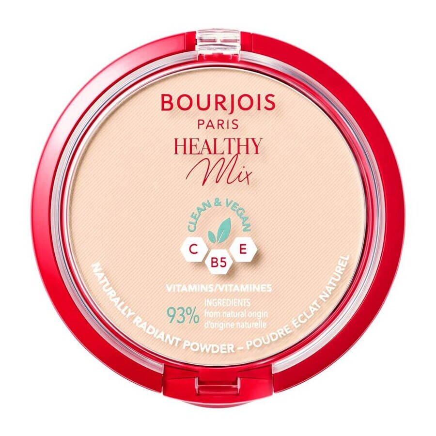 Bourjois Healthy Mix Clean Polvere opacizzante vegana 01 Avorio, 11g