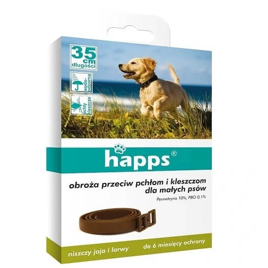 Happs, Flea and tick collar for small dogs, 1 pc