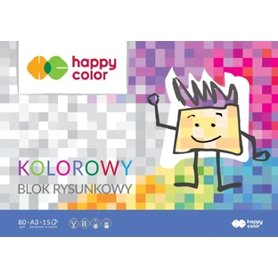 Cahier de dessin Happy Color, couleur A3, 15 feuilles