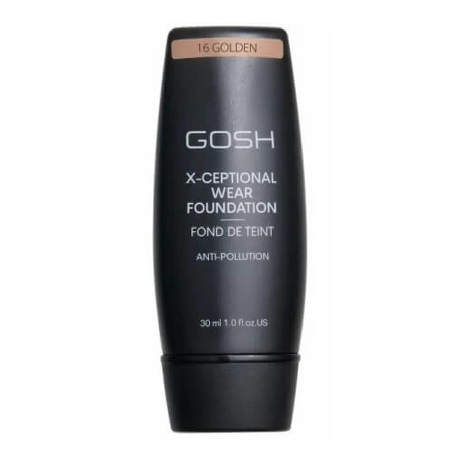 Gosh X-Ceptional Wear Base de Maquillaje de Larga Duración 16 Dorado, 30ml