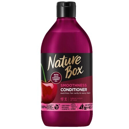 Nature Box Balsam cu ulei de cireșe pentru păr creț și ondulat, 385ml