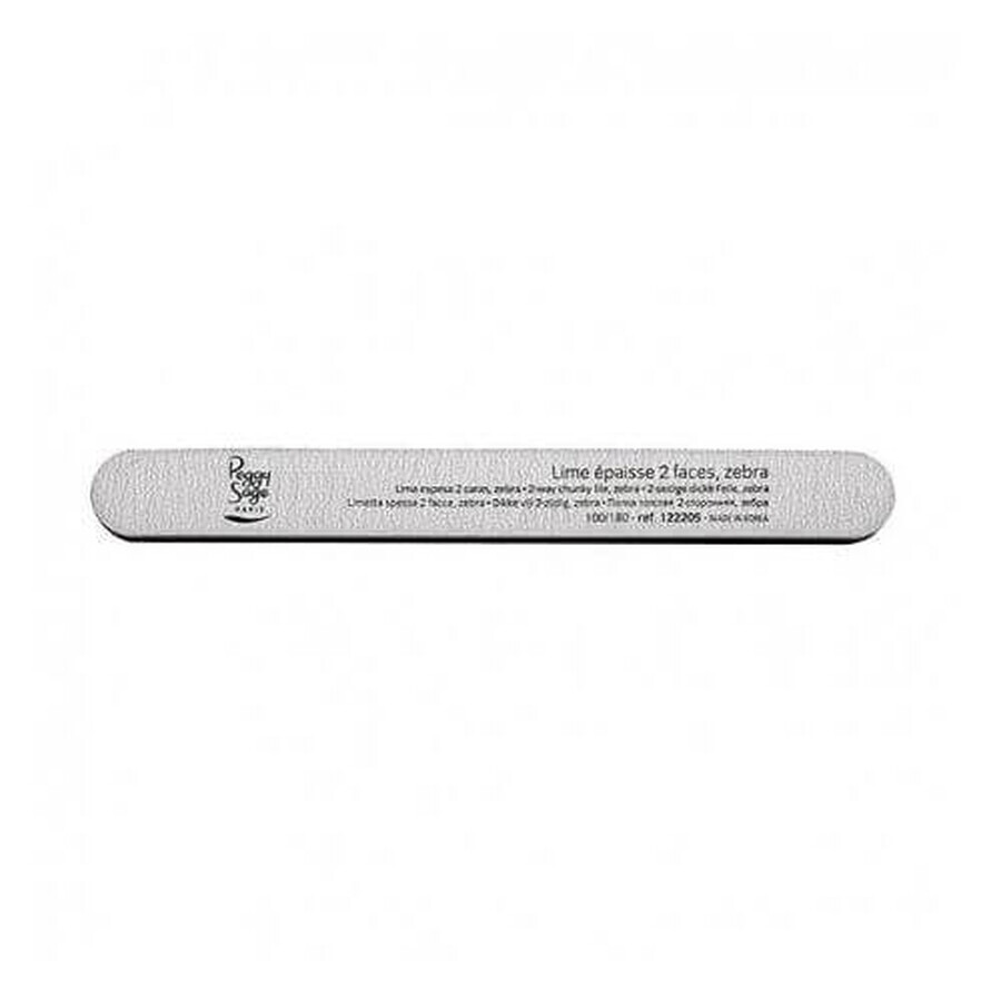 Peggy Sage Straight Nail File 100/180 zebra, 1 pc