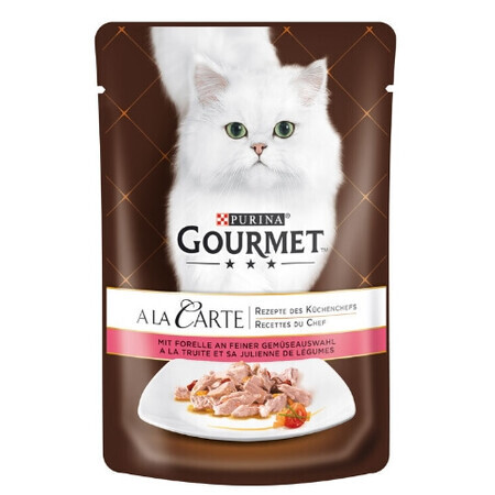 Purina, Gourmet A la Carte, Nat kattenvoer, pstrg, 85g