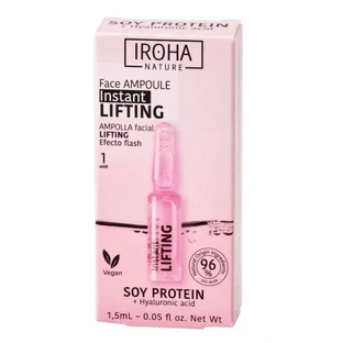 Iroha Nature liftend en verstevigend gezichtsampul met sojaproteïnen en hyaluronzuur, 1,5 ml