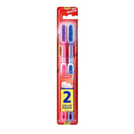 Colgate toothbrush, double action, 2 pieces