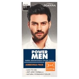 Joanna Power Men Colour Cream 3in1 Baard- en Haarkleuring 01 Zwart, 30g