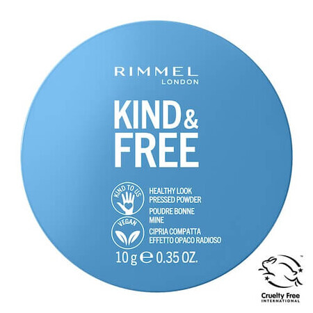 Rimmel Kind amp; Free Veganer gepresster Puder 001 Translucent, 10g