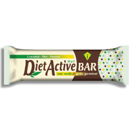 Diet Active Groene thee en gekiemde tarwe reep, 50 g, Fit Active Nutrition